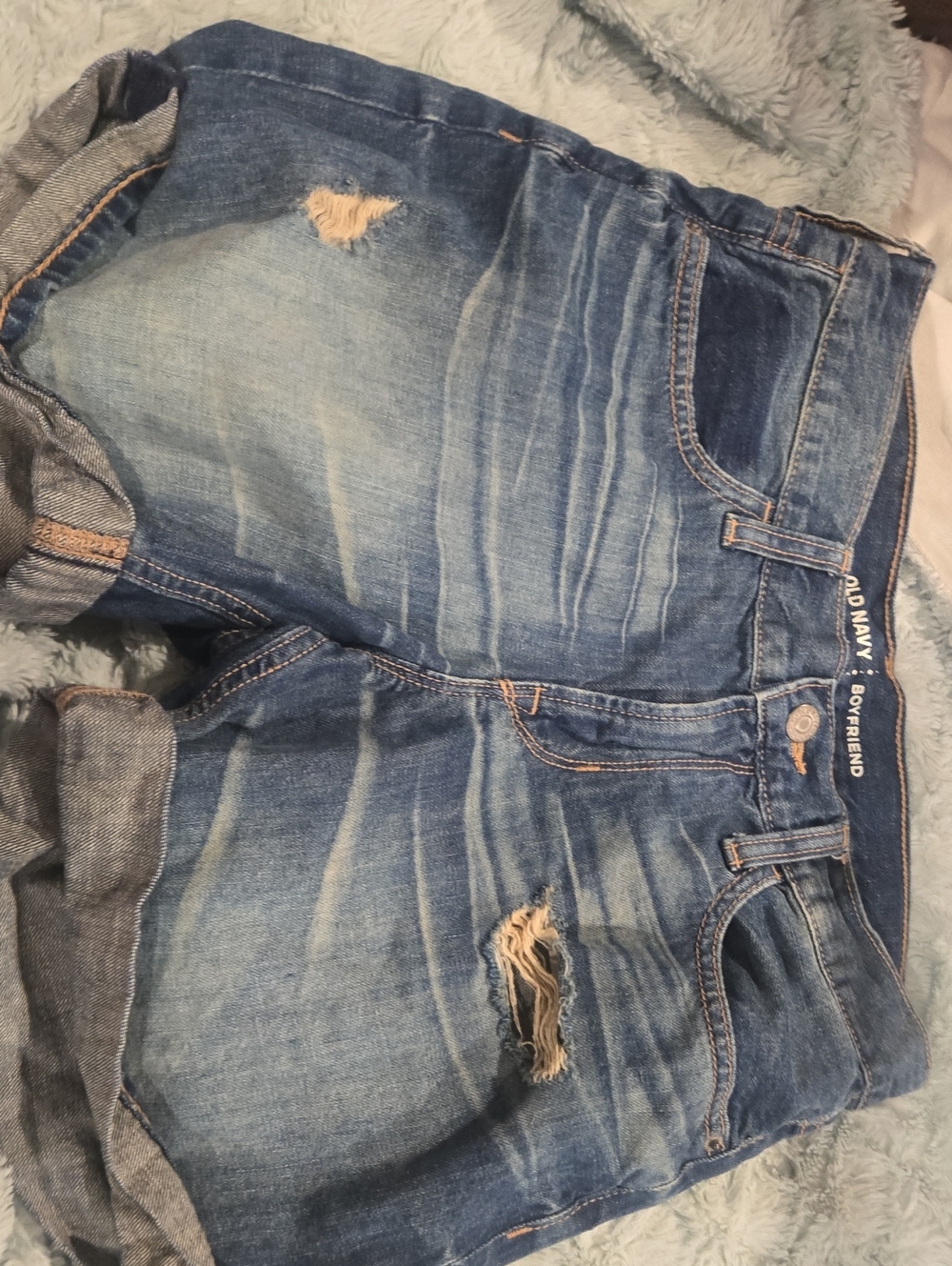 Old Navy Boyfriend Denim Shorts - Blue